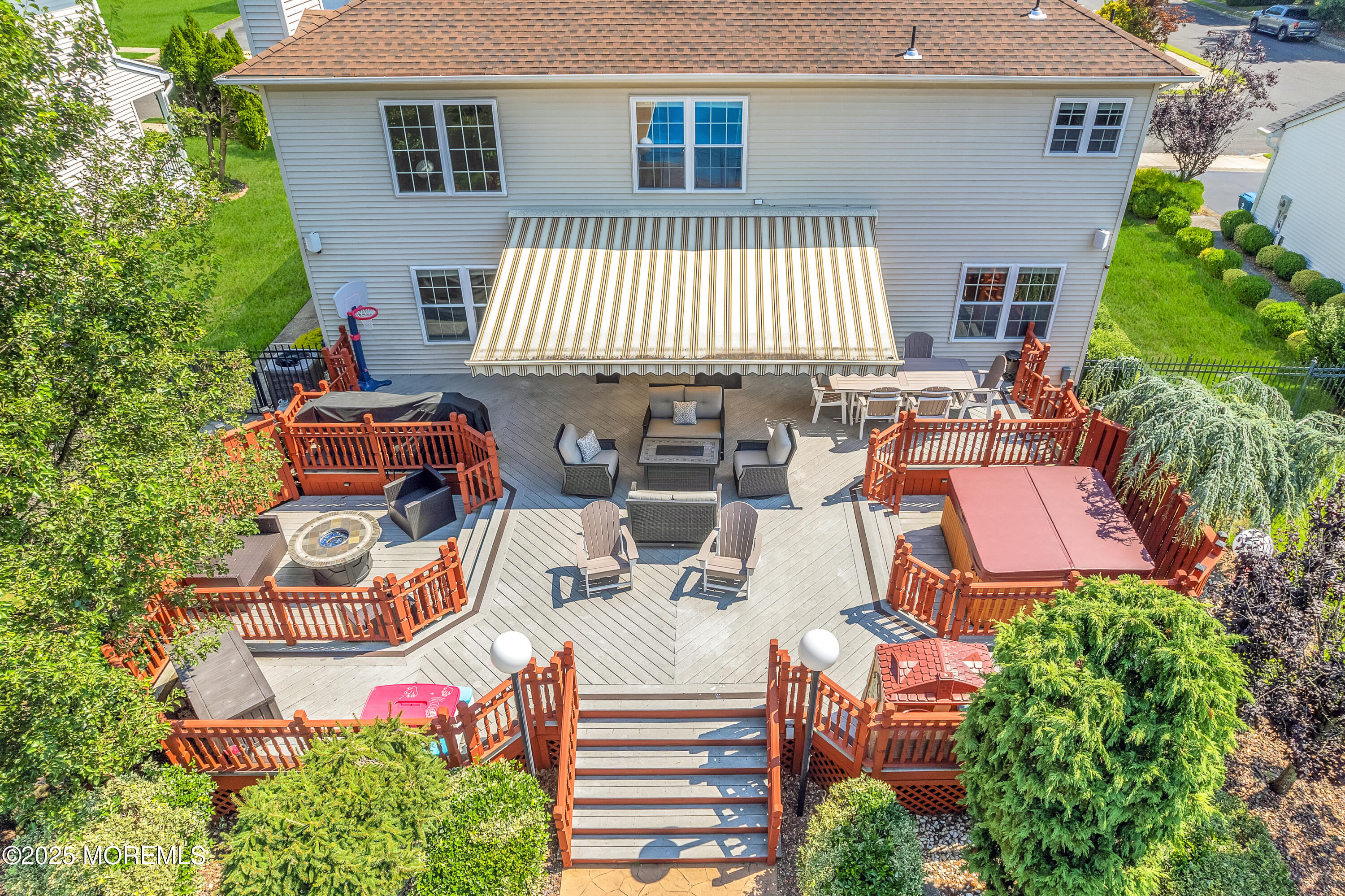 4 Diamond Lane Howell, NJ 07731 - Photo 44 of 63 an aerial view of a house with swimming pool and outdoor seating