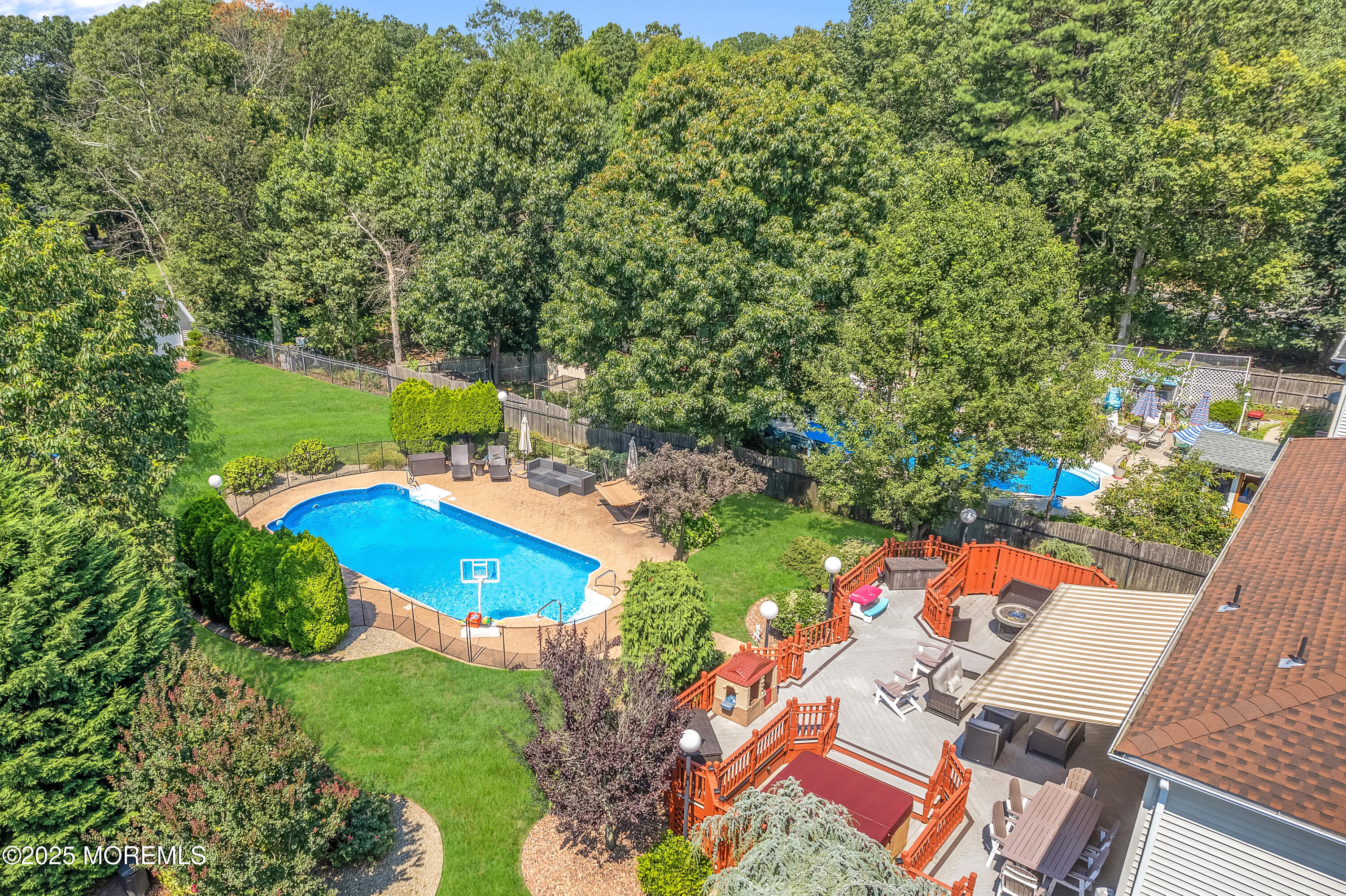 4 Diamond Lane Howell, NJ 07731 - Photo 45 of 63 an aerial view of a house with a yard basket ball court and outdoor seating