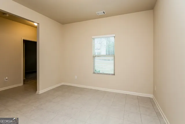 an empty room with a window