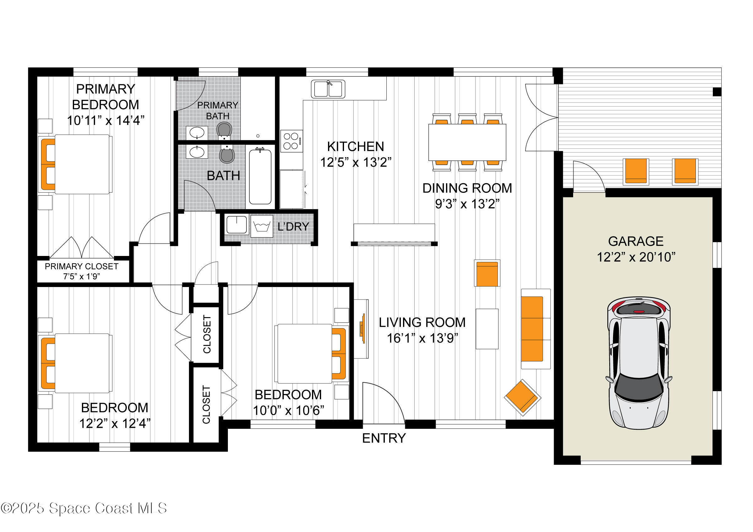 1125 Galty Circle Northeast Palm Bay, FL 32905 - Photo 37 of 37 GaltyFloorplan