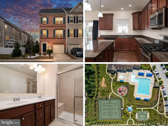 a view of a kitchen with stainless steel appliances granite countertop a sink and cabinets