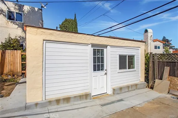 a view of a house with a patio