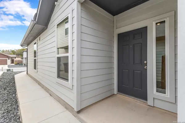 a view of a house with entrance door