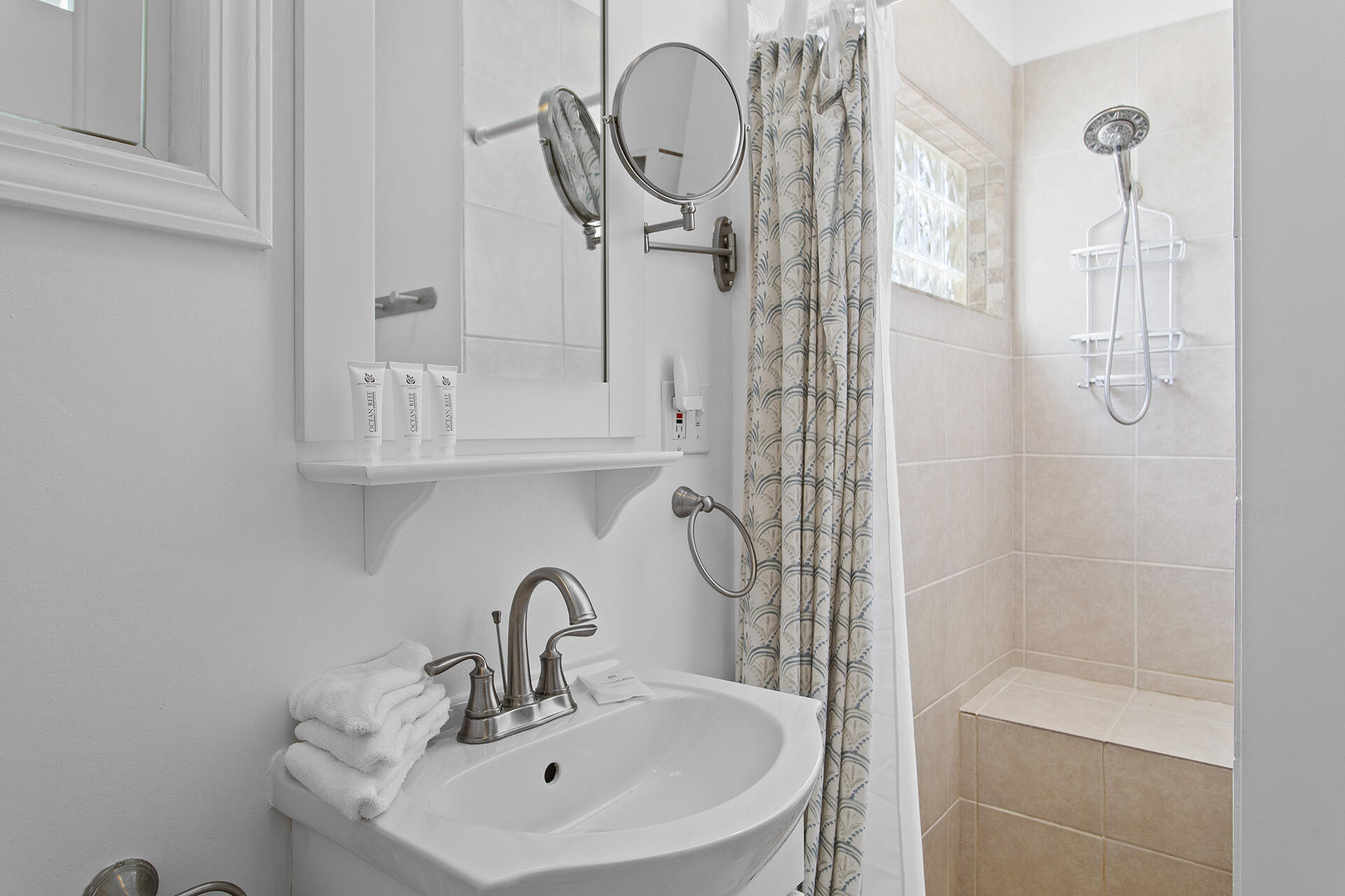 448 West Park Pl Avenue, Unit A1 Inlet Beach, FL 32461 - Photo 29 of 34 a bathroom with a sink and a mirror