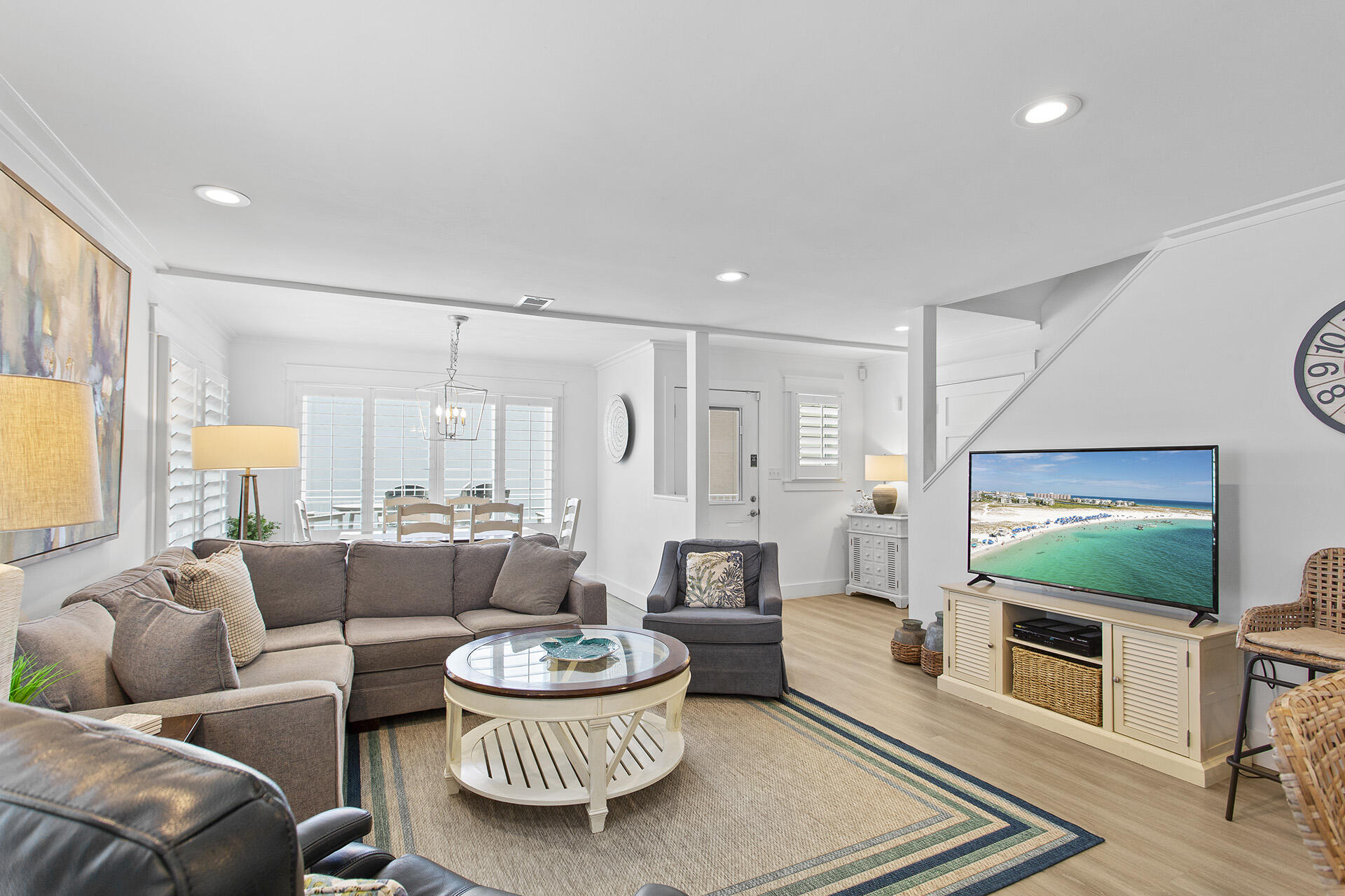 448 West Park Pl Avenue, Unit A1 Inlet Beach, FL 32461 - Photo 4 of 34 a living room with furniture and a flat screen tv
