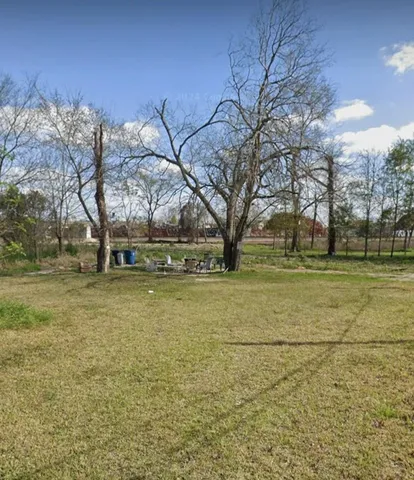 a view of open space with trees