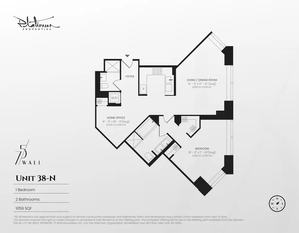 $1,495,000 | 75 Wall Street, Unit 38N | Financial District