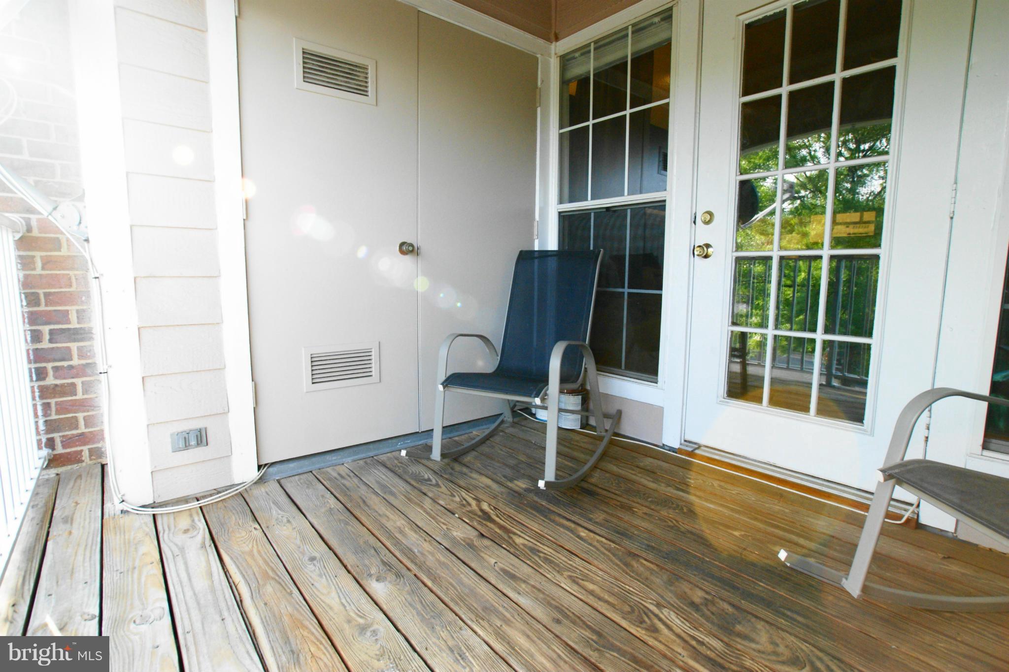 21007 Timber Ridge Terrace, Unit 201 Ashburn, VA 20147 - Photo 15 of 18 Balcony with Plenty of Storage