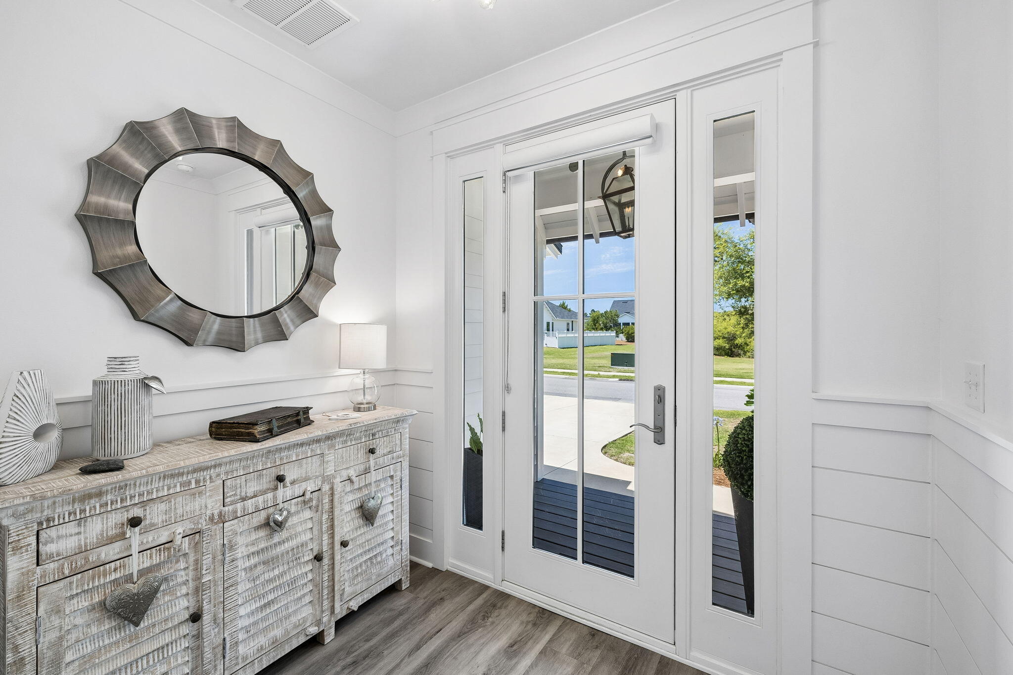 115 Log Landing St Inlet Beach Inlet Beach, FL 32461 - Photo 28 of 69 a bathroom with a granite countertop sink and a mirror