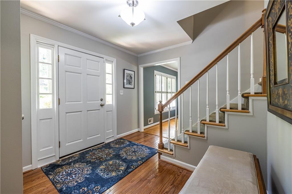 3598 Hidden Acres Drive Atlanta, GA 30340 - Photo 2 of 23 a view of entryway and hall with wooden floor