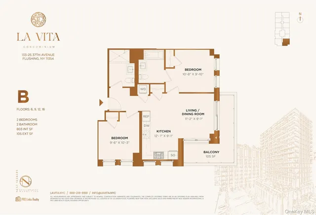 $1,240,500 | 133-25 37th Avenue, Unit 12B | Downtown Flushing