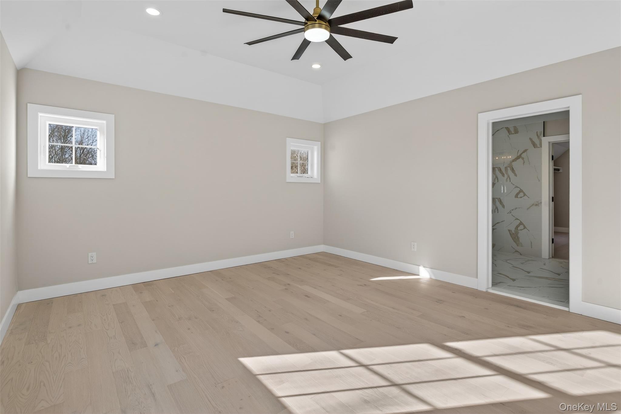 14 Harness Road Goshen, NY 10924 - Photo 28 of 40 Spare room with light wood-style flooring, recessed lighting, and ceiling fan
