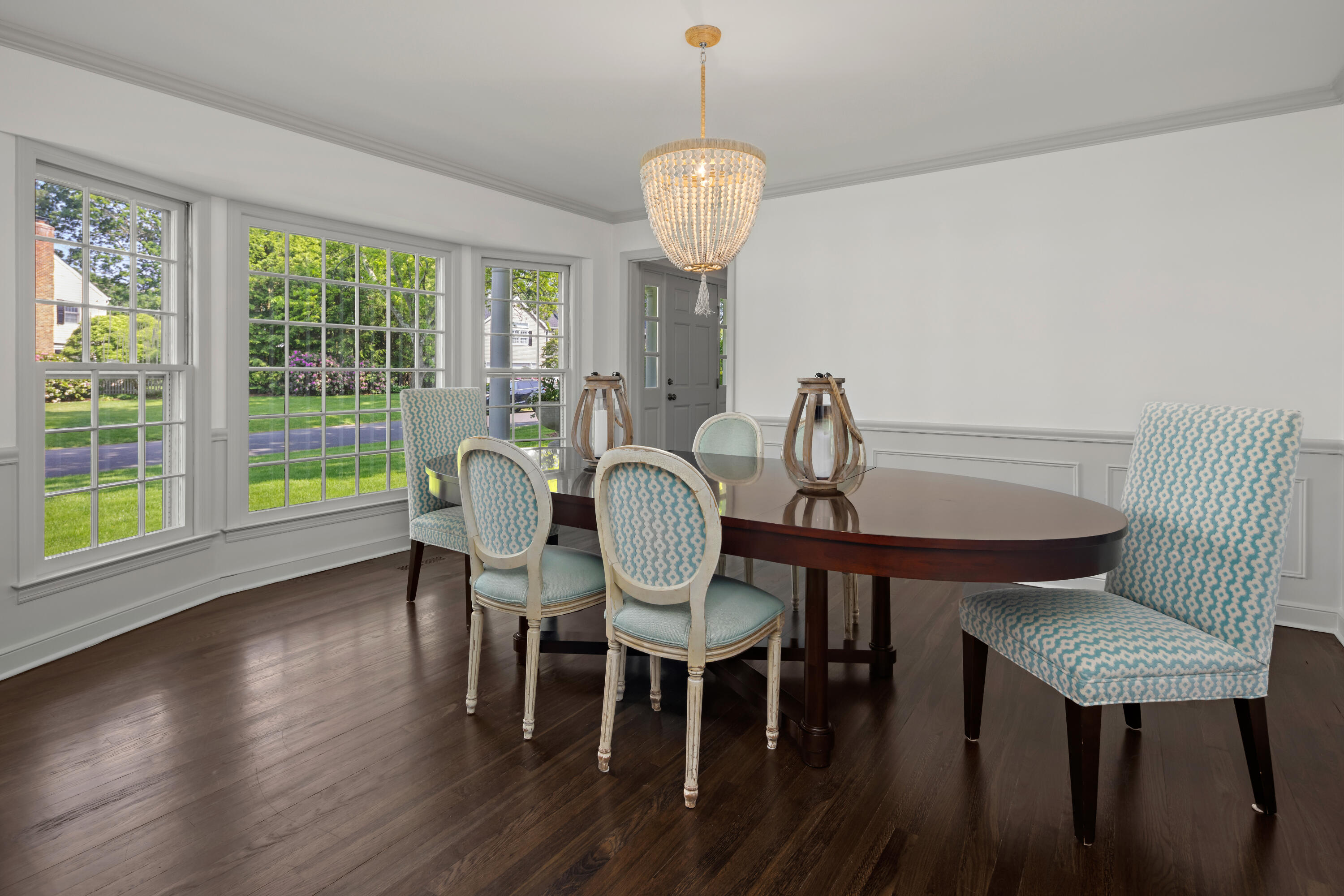 11 Lighthouse Way Darien, CT 06820 - Photo 14 of 25 a view of a dining room with furniture window and wooden floor