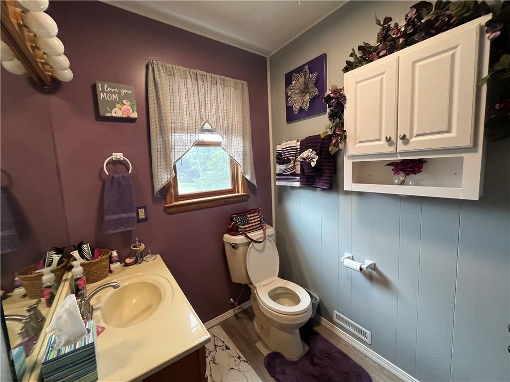 101 Dolphin Drive Butler, PA 16002 - Photo 18 of 27 a bathroom with a sink a toilet and a mirror