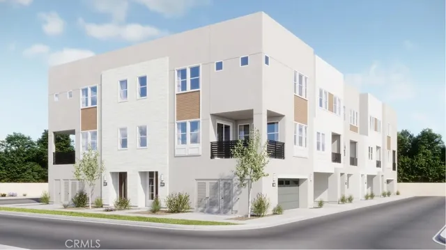 a front view of a building with street view