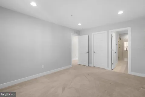 a view of a building with a street