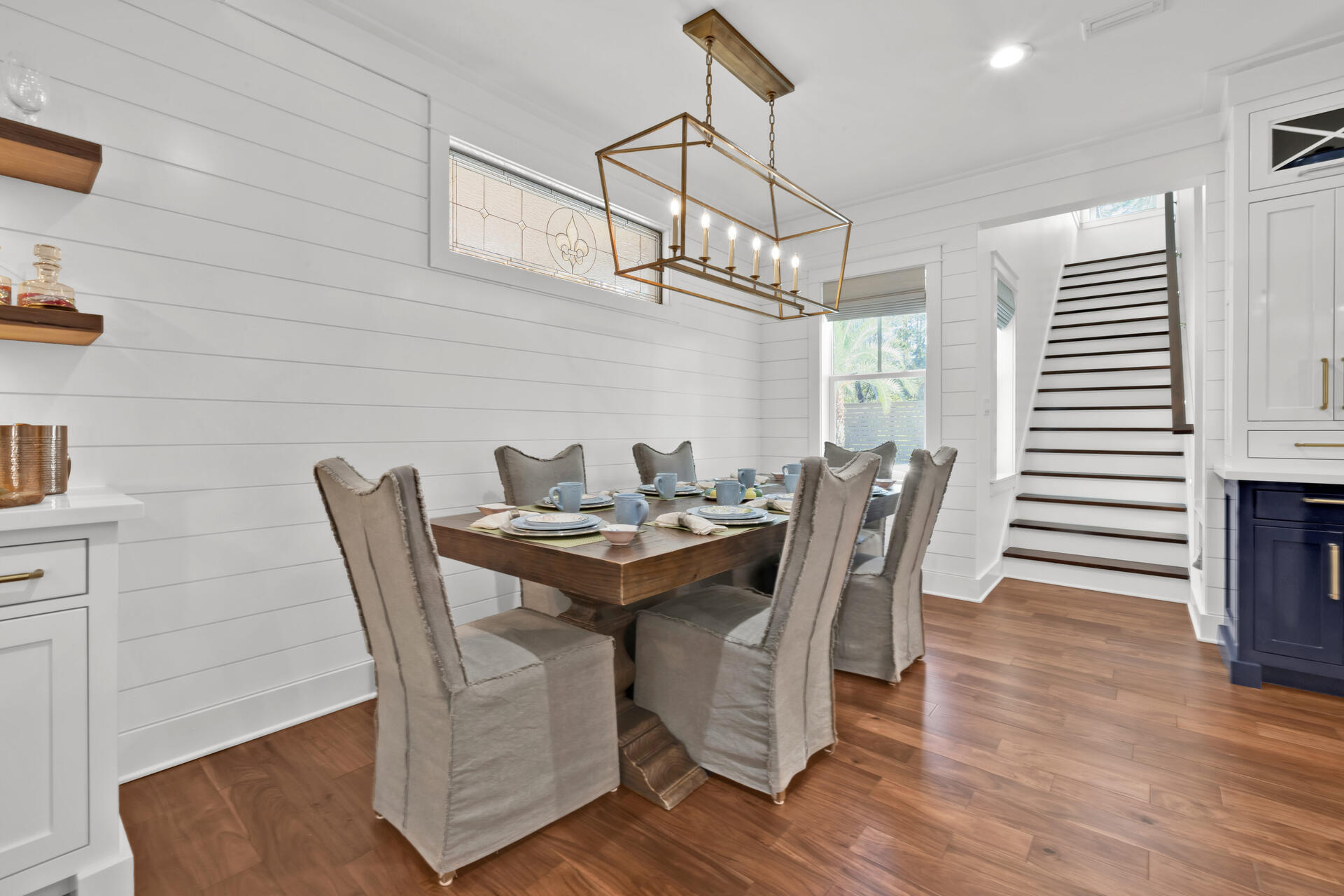 290 Seabreeze Boulevard Inlet Beach, FL 32461 - Photo 16 of 43 a view of a dining room with furniture window and wooden floor