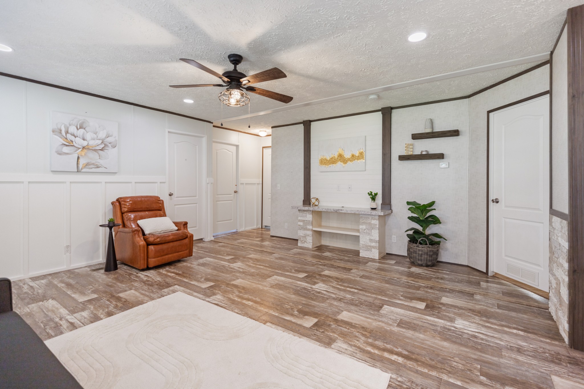 3844 Humphreys County Line Road Dickson, TN 37055 - Photo 9 of 57 a bedroom with a bed and a chandelier