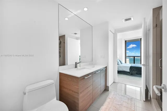 a view of a city from a balcony with city view