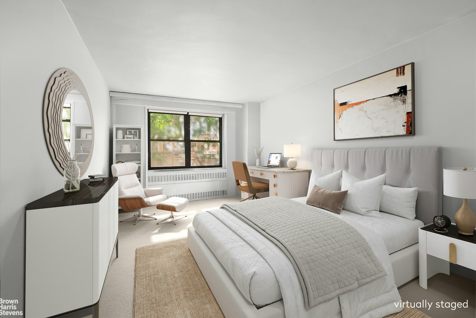 330 3rd Avenue, Unit 2CC Manhattan, NY 10010 - Photo 4 of 12 a bed room with a bed mirror and a window