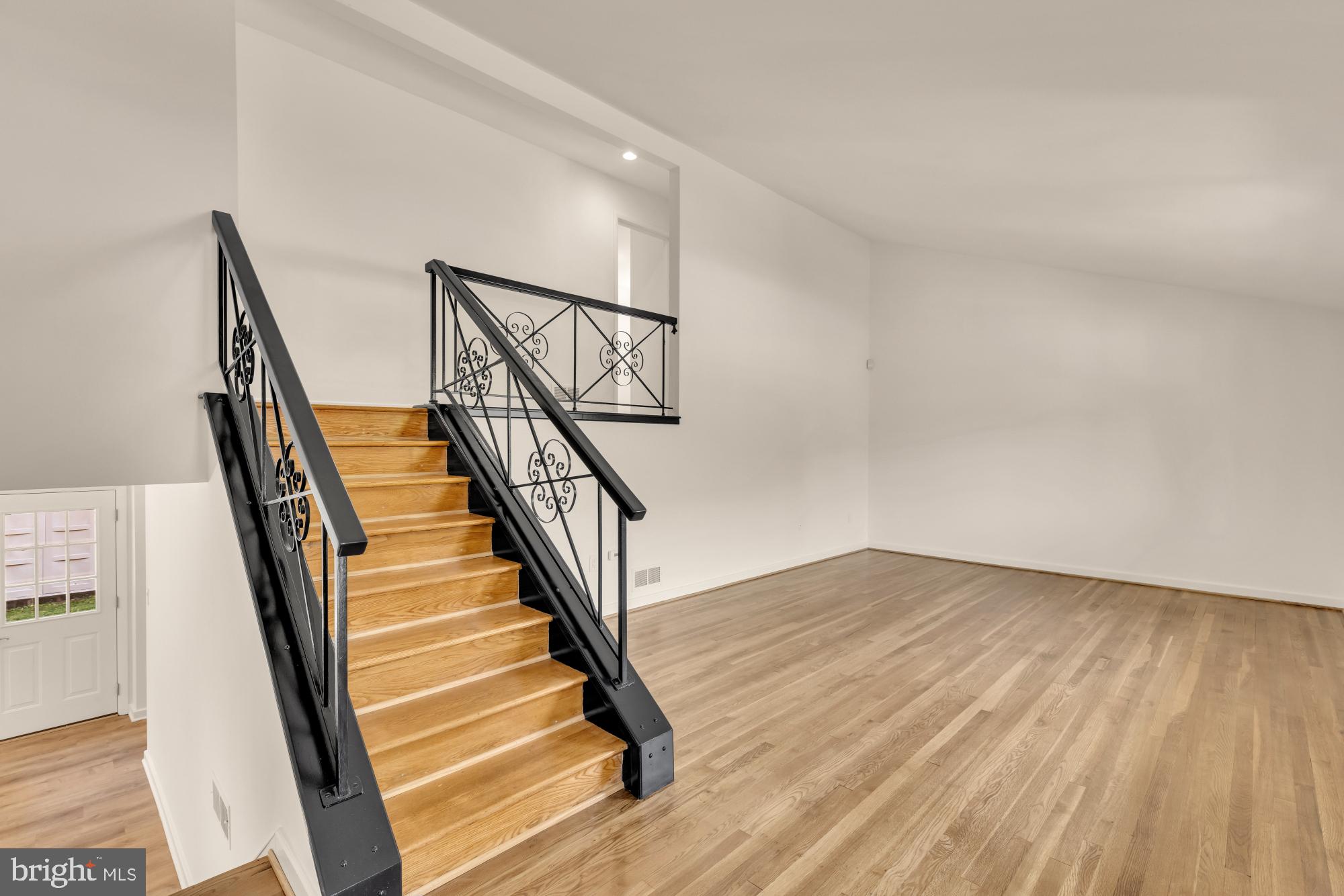 Stairs to upper level beds