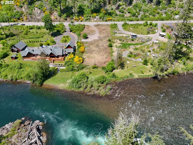 a view of a garden with an outdoor space