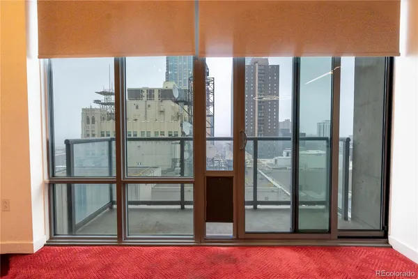 a view of a large window with an outdoor space