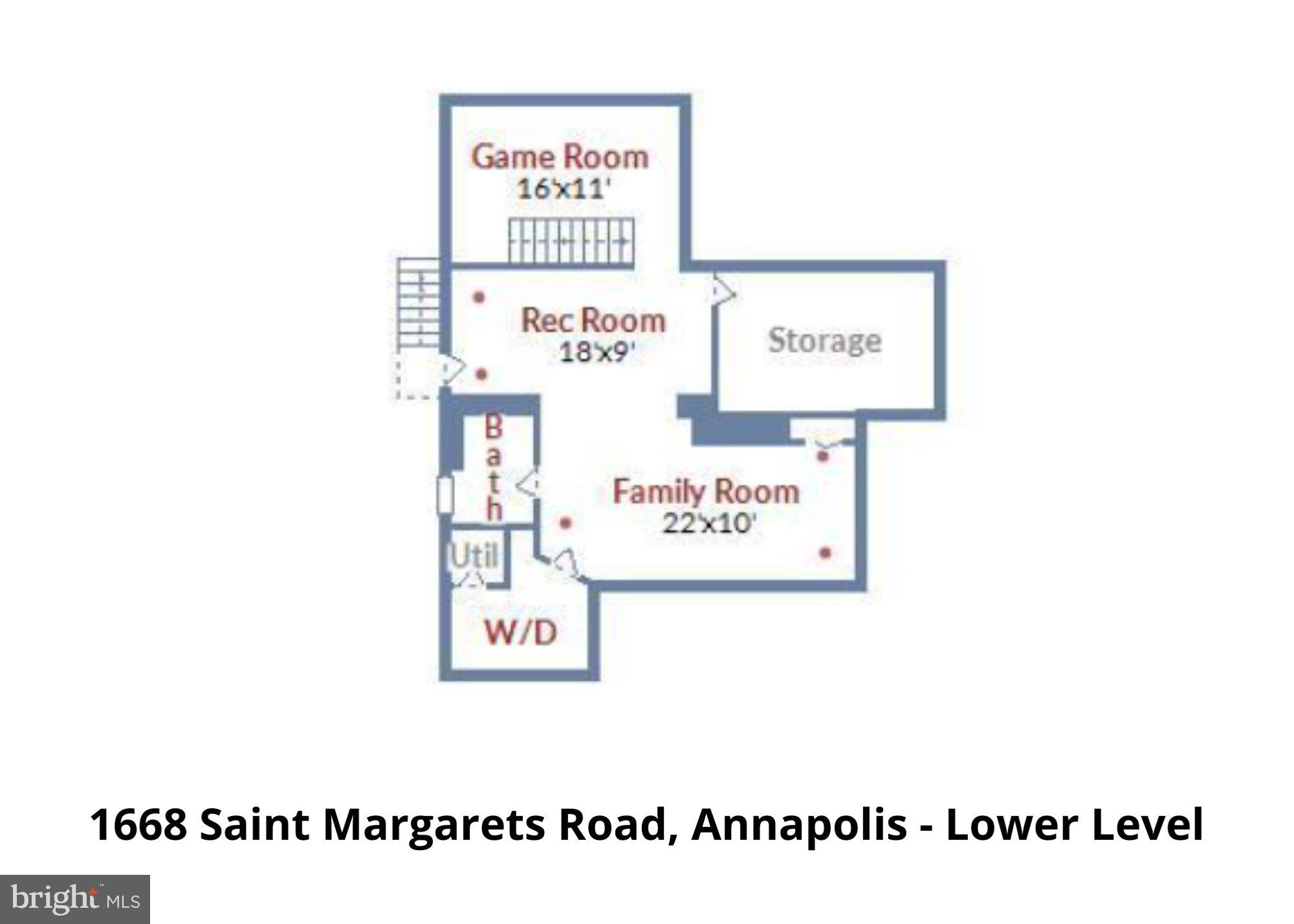 1668 St Margarets Road Annapolis, MD 21409 - Photo 59 of 59 Lower level floor plan