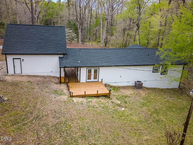 a house view with a garden space