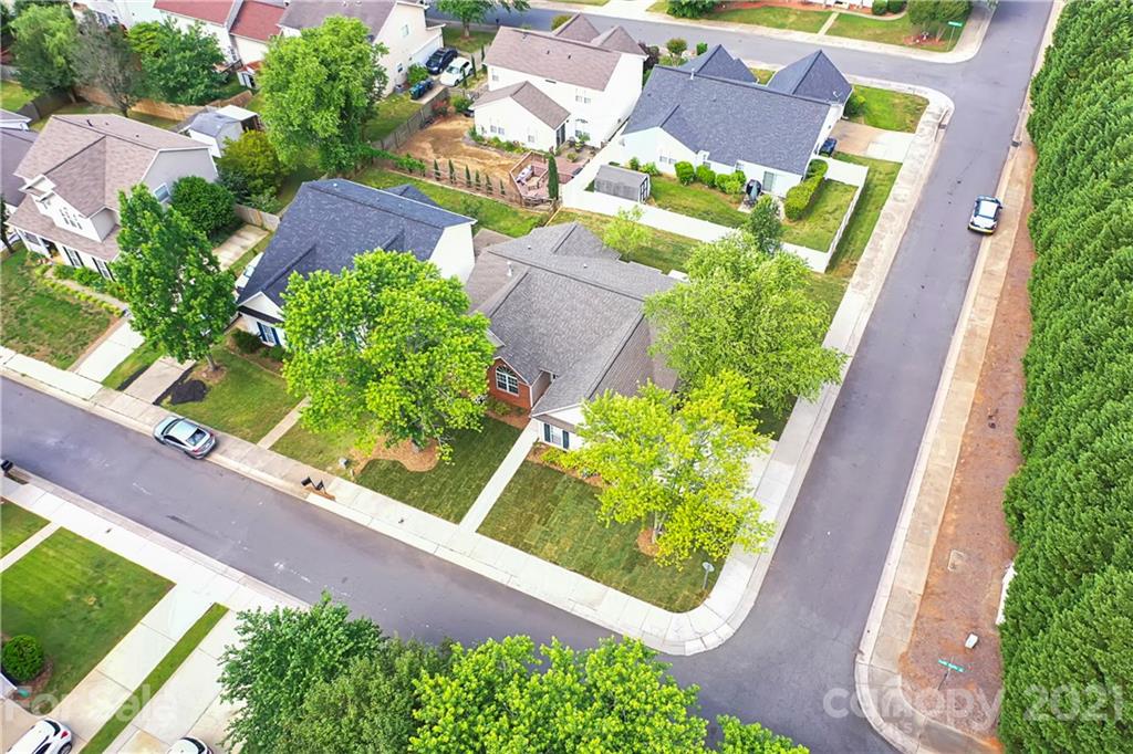 15387 Leslie Brooke Road Huntersville, NC 28078 - Photo 35 of 37 an aerial view of a house with a garden