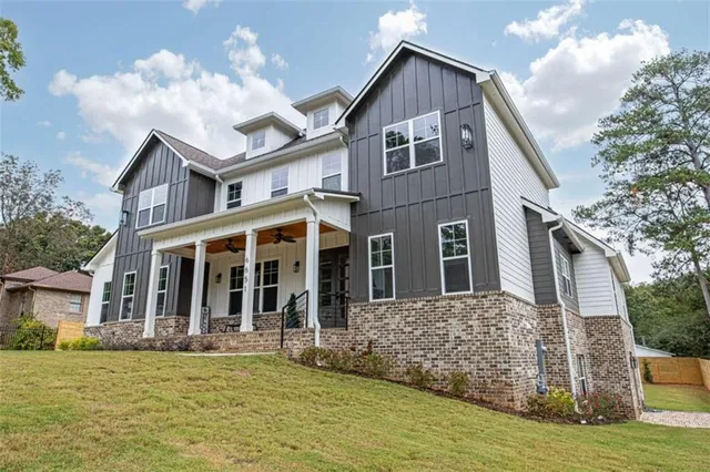 a front view of a house