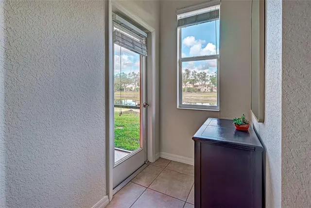 a workspace with furniture and a window