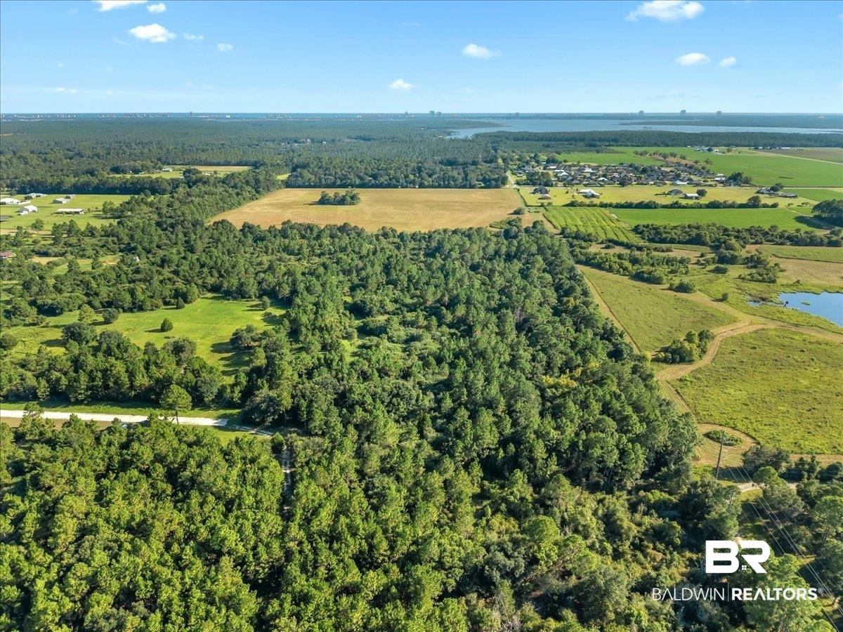 0 Stucki Road Elberta, AL 36530 - Photo 12 of 15 Aerial view of property's location featuring a nearby body of water and rural landscape