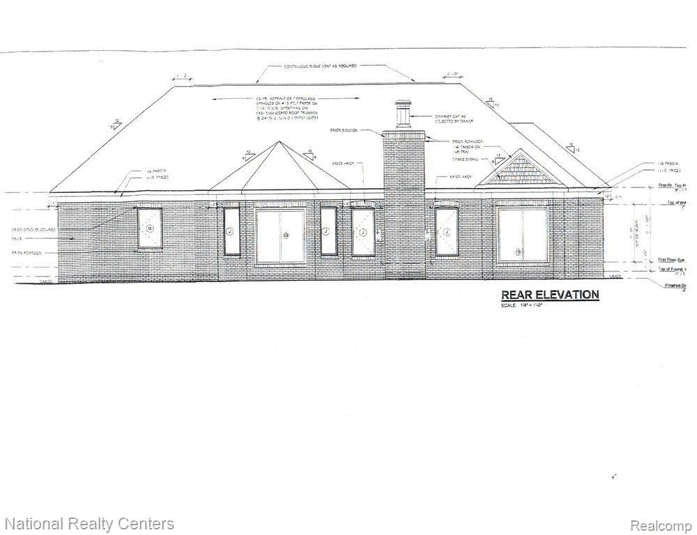 22204 Roberts Drive Northville, MI 48167 - Photo 9 of 10 2600 Ranch Rear Elevation - Copy