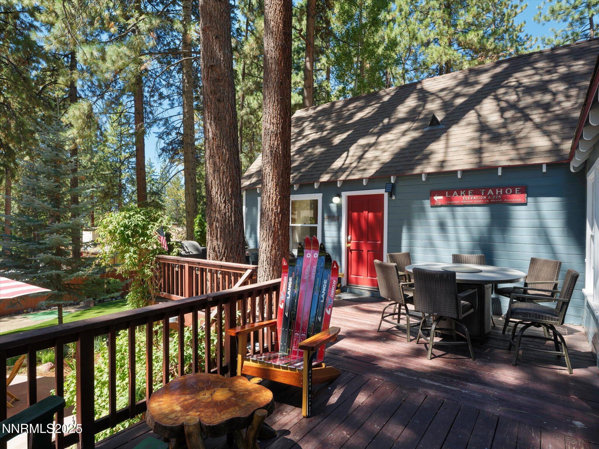 644 Job Lane Zephyr Cove, NV 89448 - Photo 17 of 26 a view of a chairs and tables in the balcony
