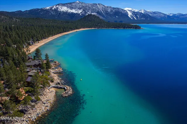 a view of lake with mountain