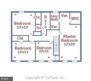 103 Rector Street Sterling, VA 20164 - Photo 23 of 25 Upper level floor plan