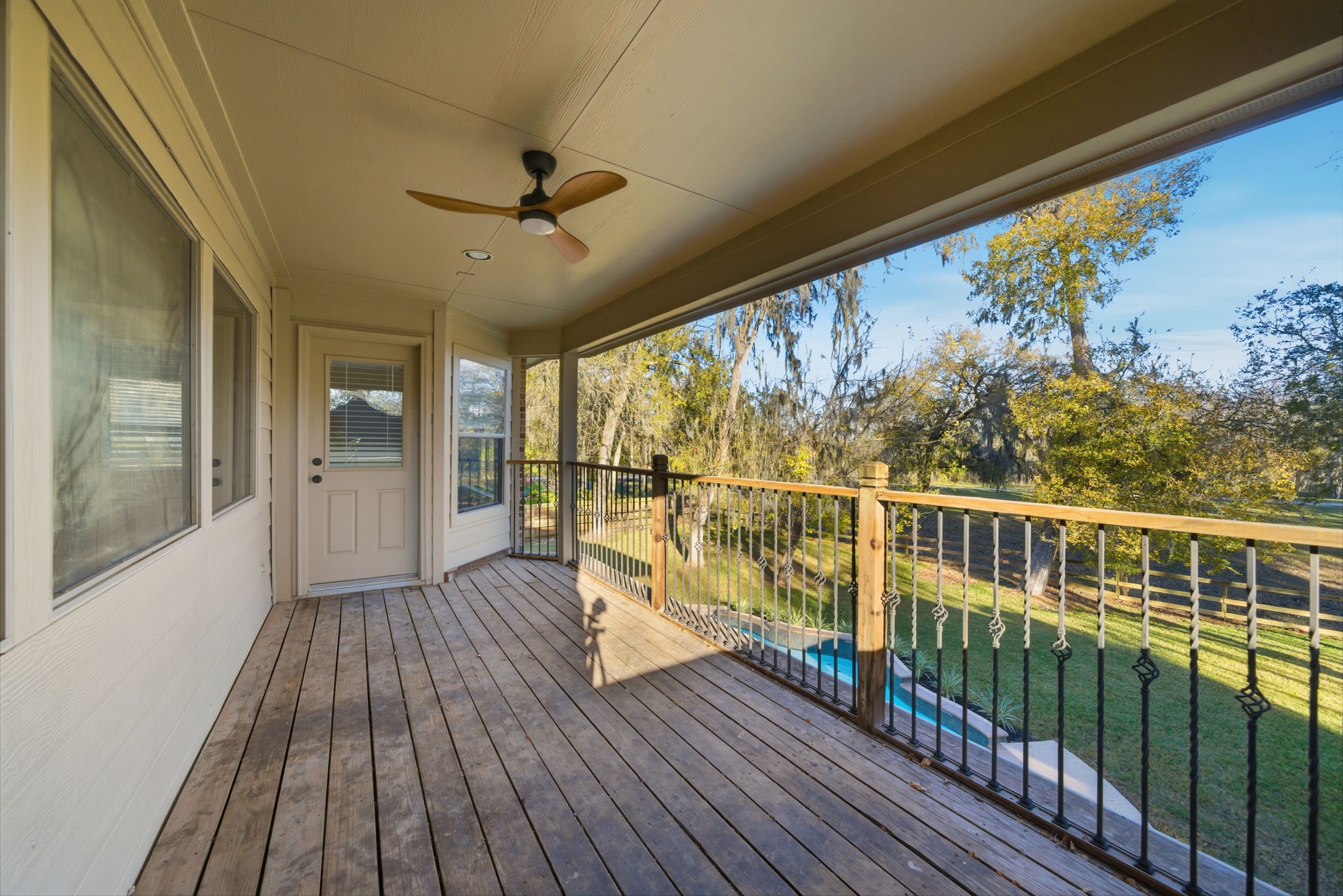 32807 Whitburn Trail Fulshear, TX 77441 - Photo 37 of 39 a view of balcony with wooden floor