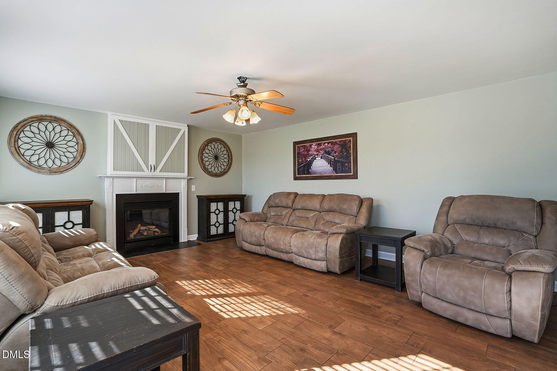 90 Spring Leaf Lane Wendell, NC 27591 - Photo 12 of 37 a living room with furniture and a fireplace