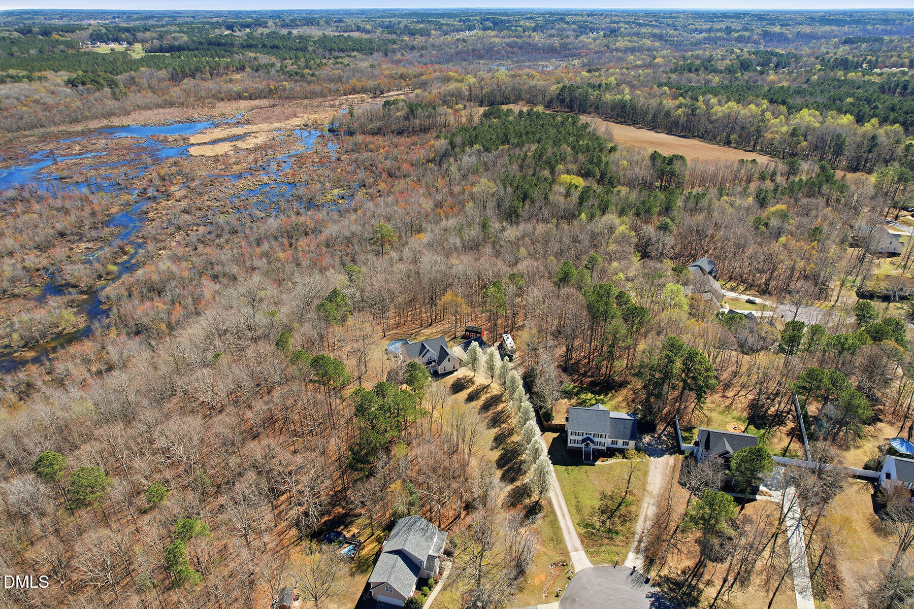 90 Spring Leaf Lane Wendell, NC 27591 - Photo 35 of 37 an aerial view of residential houses with outdoor space