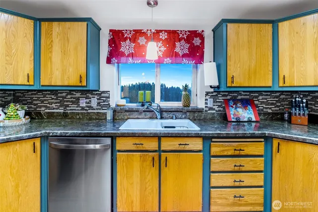 a kitchen with stainless steel appliances granite countertop a sink and a cabinets