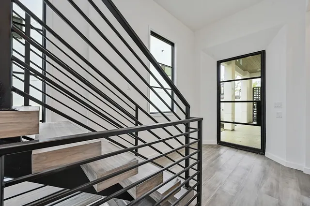 a view of a staircase