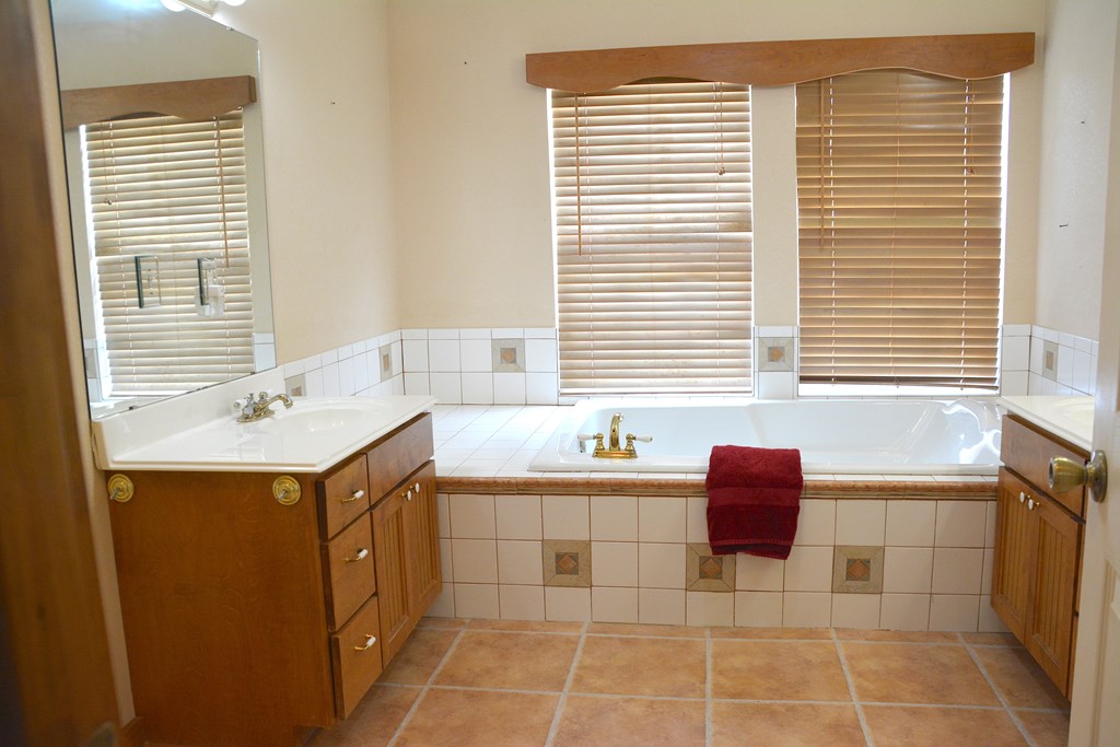 341 Seth Circle Bandera, TX 78003 - Photo 19 of 28 a bathroom with a sink a bathtub and a sink