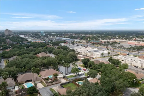 an aerial view of a city with lots of residential buildings
