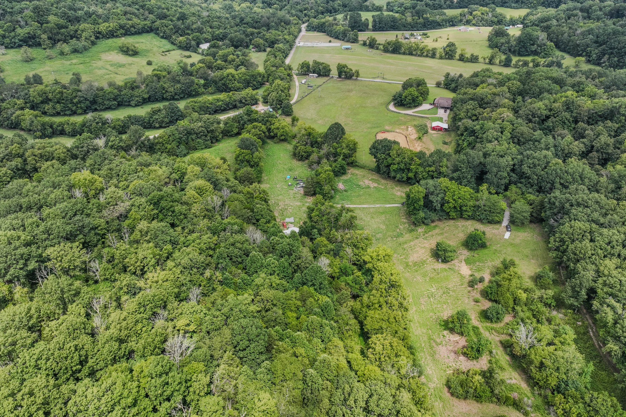 3264 Martin Hollow Road Culleoka, TN 38451 - Photo 16 of 68 an aerial view of residential house with outdoor space and trees all around
