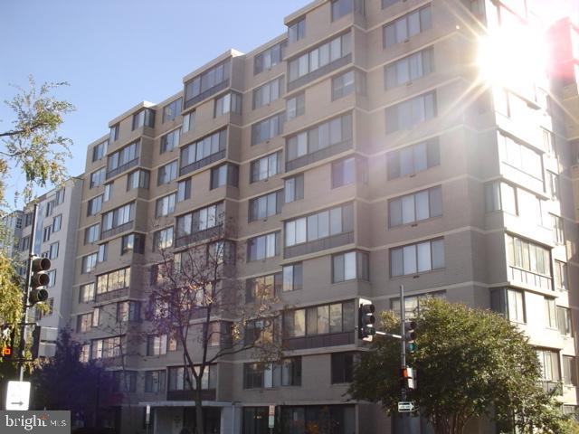 a front view of a building