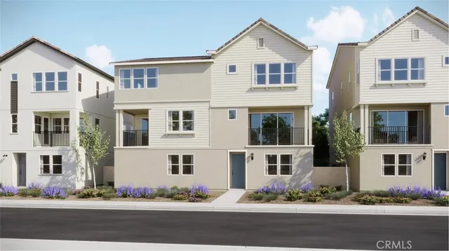 a front view of white house