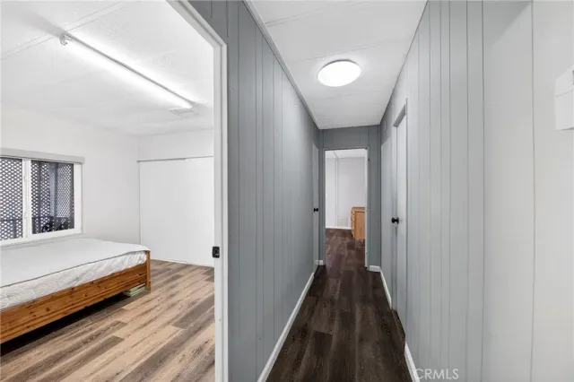 a view of a bedroom from hallway