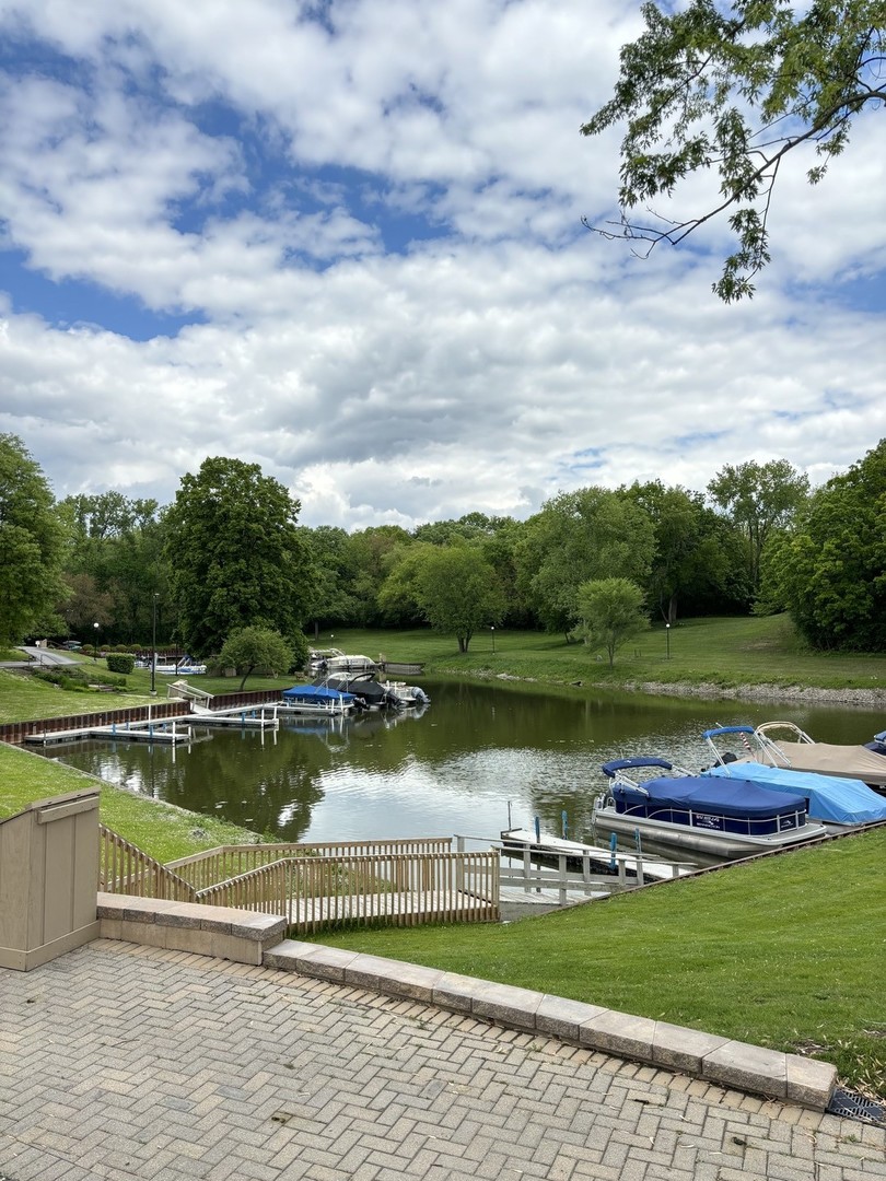 59 Vail Colony Street, Unit 3 Fox Lake, IL 60020 - Photo 17 of 24 a view of a lake with a yard and potted plants