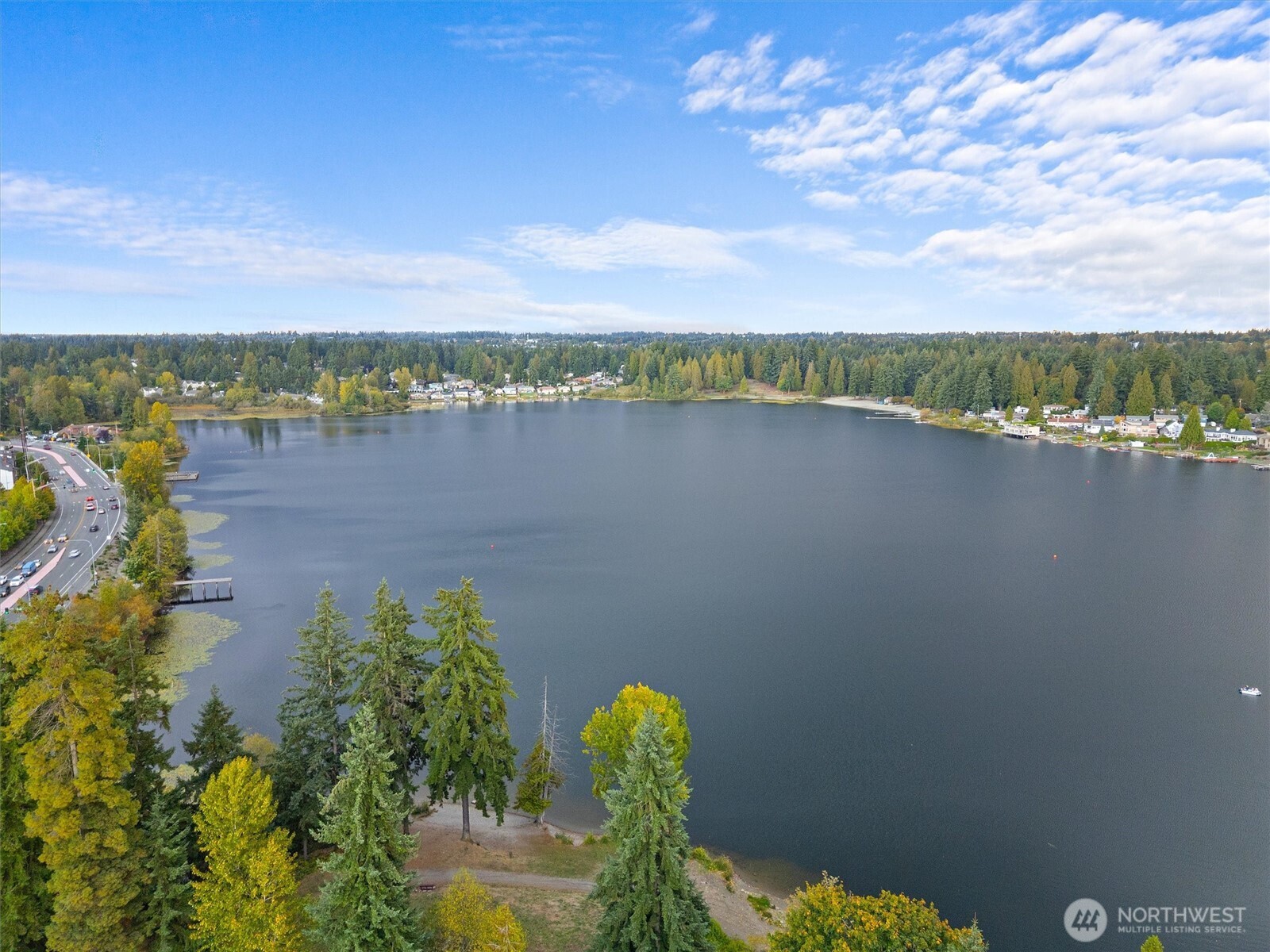 2525 113th Place Southeast Everett, WA 98208 - Photo 34 of 37 a view of a lake with a mountain in the background